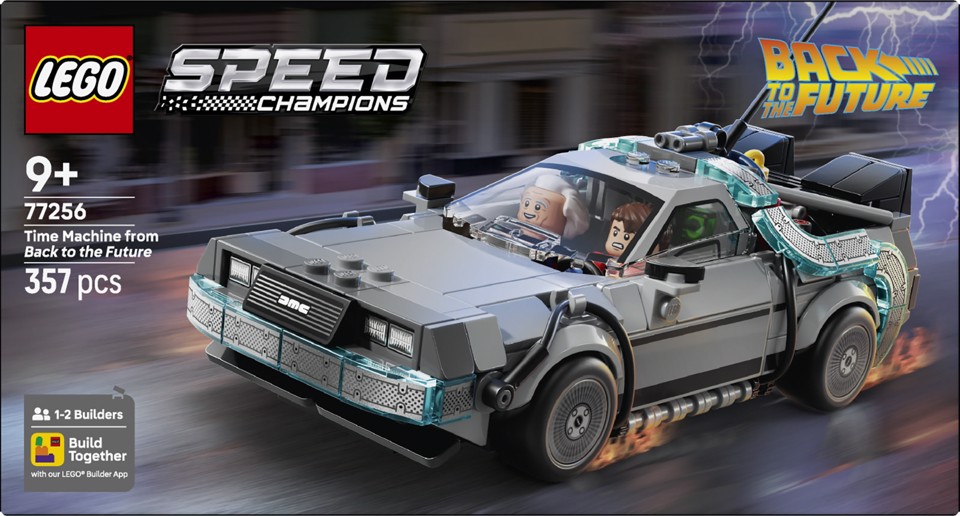 LEGO Speed Champions 77256 Macchina del Tempo di Ritorno al Futuro Giocattolo con 2 Minifigure, Regalo per Bambini e Bambine 9+