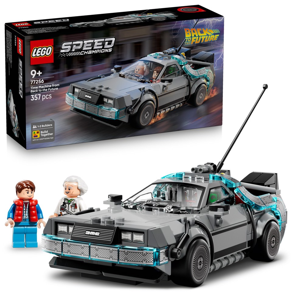 LEGO Speed Champions 77256 Macchina del Tempo di Ritorno al Futuro Giocattolo con 2 Minifigure, Regalo per Bambini e Bambine 9+