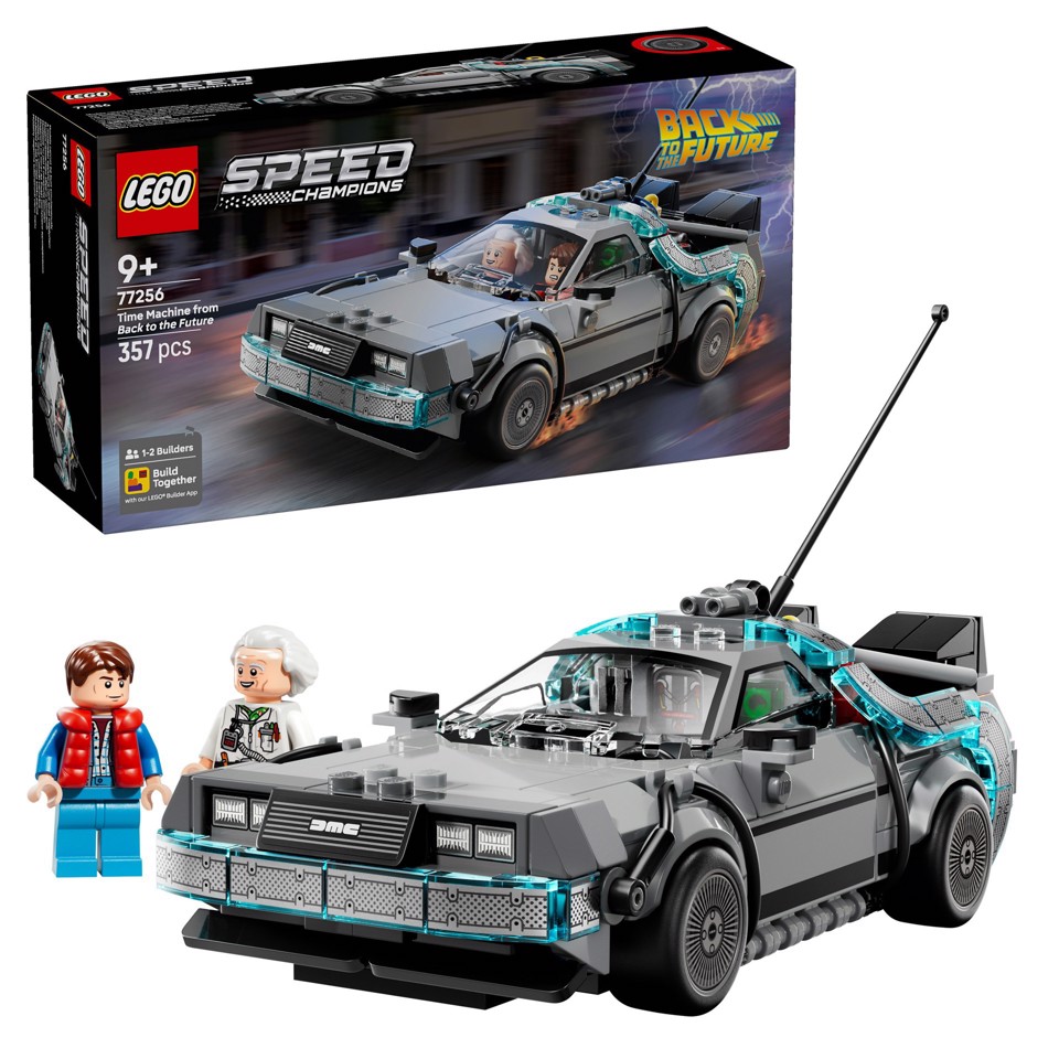 LEGO Speed Champions 77256 Macchina del Tempo di Ritorno al Futuro Giocattolo con 2 Minifigure, Regalo per Bambini e Bambine 9+
