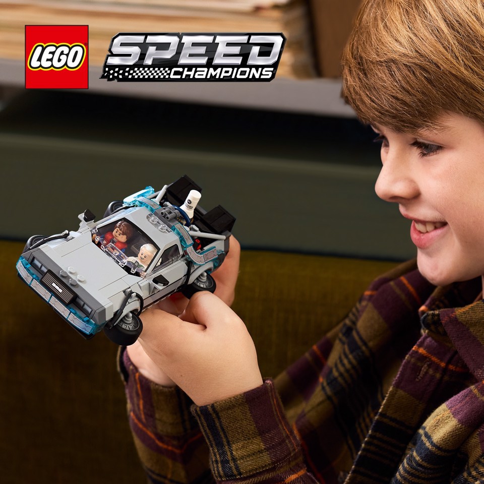 LEGO Speed Champions 77256 Macchina del Tempo di Ritorno al Futuro Giocattolo con 2 Minifigure, Regalo per Bambini e Bambine 9+
