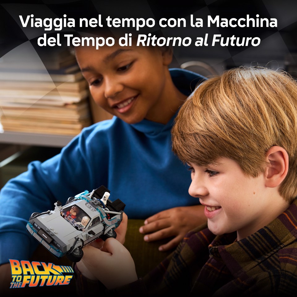 LEGO Speed Champions 77256 Macchina del Tempo di Ritorno al Futuro Giocattolo con 2 Minifigure, Regalo per Bambini e Bambine 9+