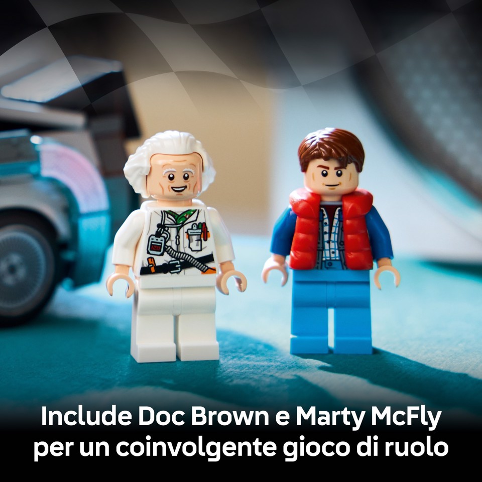 LEGO Speed Champions 77256 Macchina del Tempo di Ritorno al Futuro Giocattolo con 2 Minifigure, Regalo per Bambini e Bambine 9+
