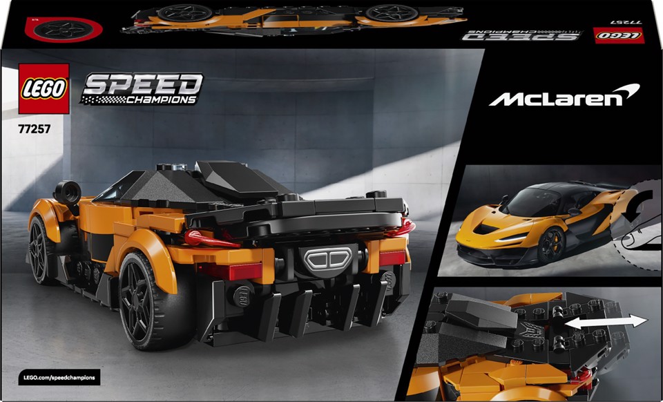LEGO Speed Champions 77257 McLaren W1 Macchina Giocattolo con Minifigure da Collezione, Regalo di Compleanno Bambini da 9+