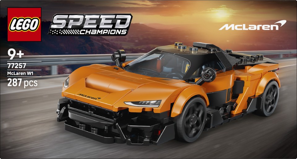 LEGO Speed Champions 77257 McLaren W1 Macchina Giocattolo con Minifigure da Collezione, Regalo di Compleanno Bambini da 9+