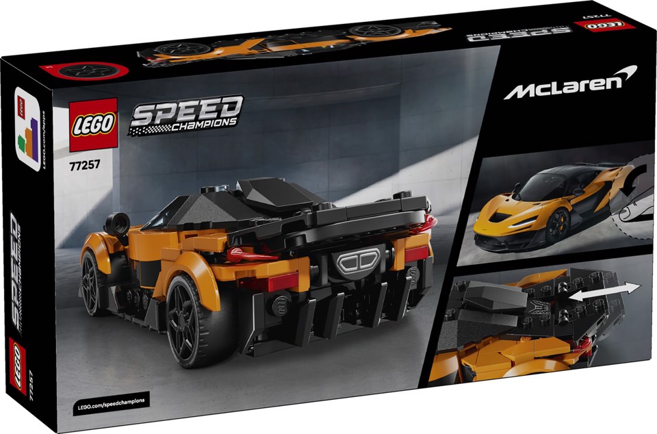LEGO Speed Champions 77257 McLaren W1 Macchina Giocattolo con Minifigure da Collezione, Regalo di Compleanno Bambini da 9+