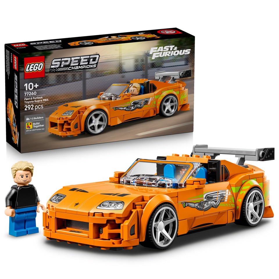 LEGO Speed Champions 77260 The Fast and The Furious Toyota Supra MK4, Macchina Giocattolo con Minifigure, Regalo STEM da 10+