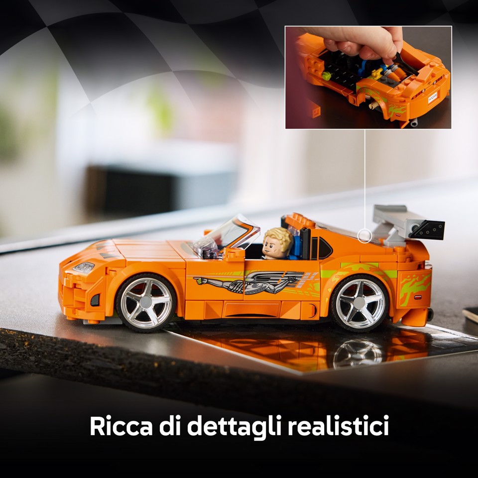 LEGO Speed Champions 77260 The Fast and The Furious Toyota Supra MK4, Macchina Giocattolo con Minifigure, Regalo STEM da 10+
