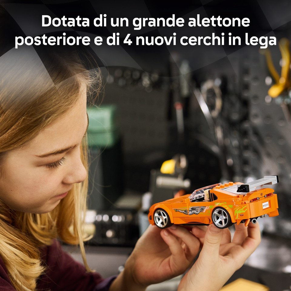LEGO Speed Champions 77260 The Fast and The Furious Toyota Supra MK4, Macchina Giocattolo con Minifigure, Regalo STEM da 10+