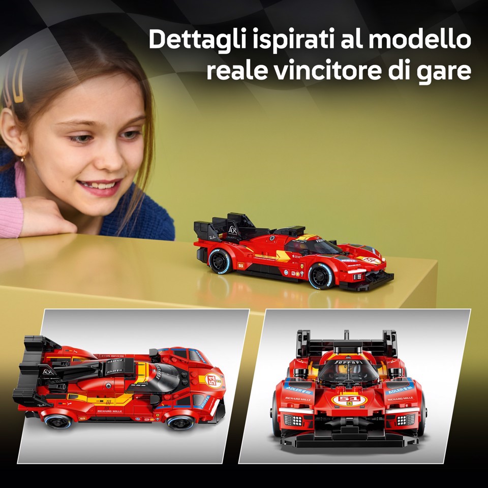LEGO Speed Champions 77261 Ferrari 499P, Macchina Giocattolo STEM e Minifigure da Collezione, Regalo Sportivo per Bambini 9+