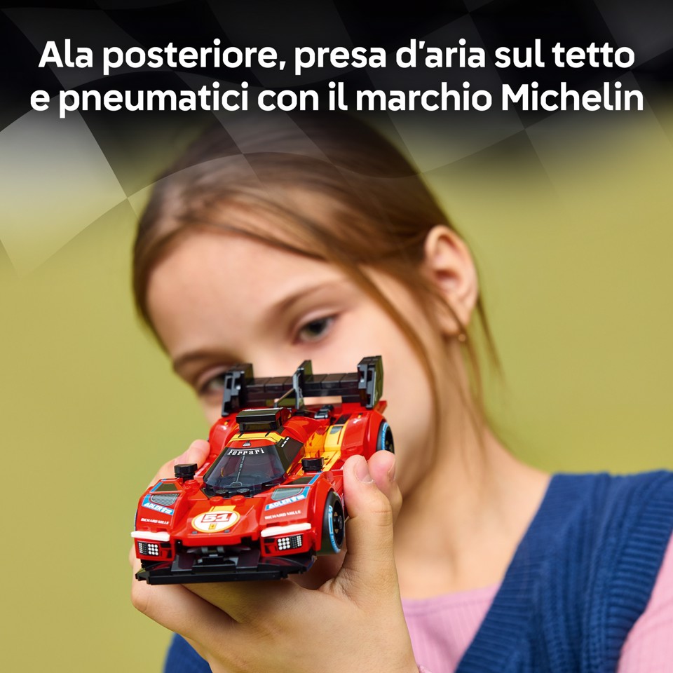 LEGO Speed Champions 77261 Ferrari 499P, Macchina Giocattolo STEM e Minifigure da Collezione, Regalo Sportivo per Bambini 9+