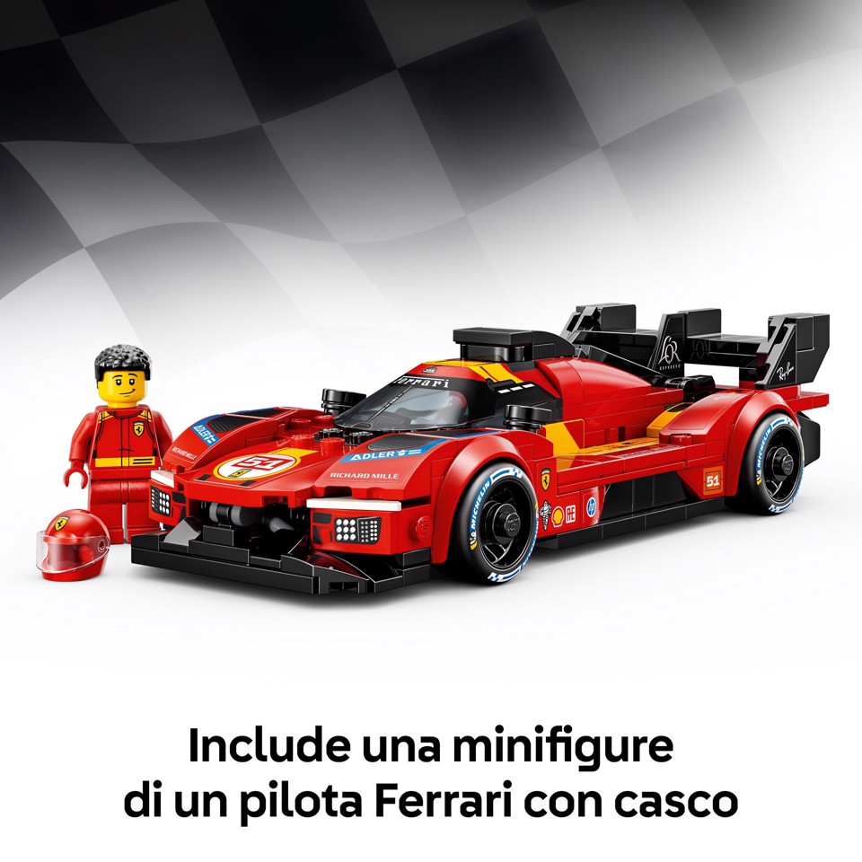 LEGO Speed Champions 77261 Ferrari 499P, Macchina Giocattolo STEM e Minifigure da Collezione, Regalo Sportivo per Bambini 9+