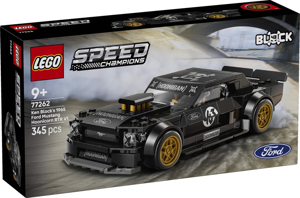 LEGO Speed Champions 77262 Ford Mustang ‘65 Hoonicorn V1 di Ken Block, Macchina Giocattolo con Minifigure, Regalo Bambini 9+