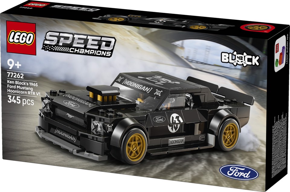 LEGO Speed Champions 77262 Ford Mustang ‘65 Hoonicorn V1 di Ken Block, Macchina Giocattolo con Minifigure, Regalo Bambini 9+