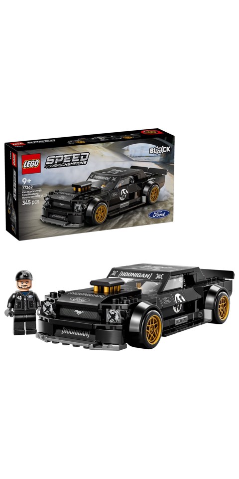 LEGO Speed Champions 77262 Ford Mustang ‘65 Hoonicorn V1 di Ken Block, Macchina Giocattolo con Minifigure, Regalo Bambini 9+