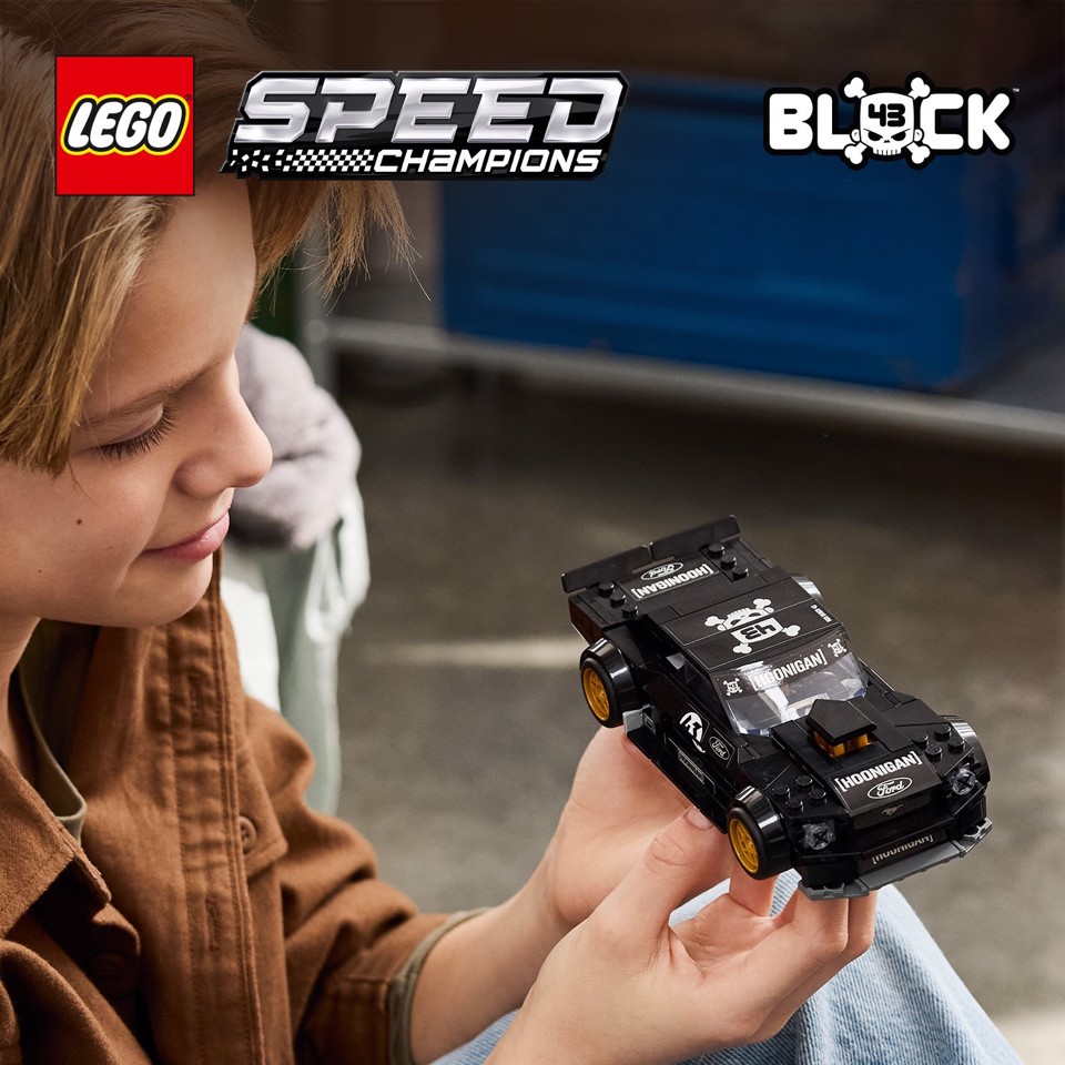 LEGO Speed Champions 77262 Ford Mustang ‘65 Hoonicorn V1 di Ken Block, Macchina Giocattolo con Minifigure, Regalo Bambini 9+