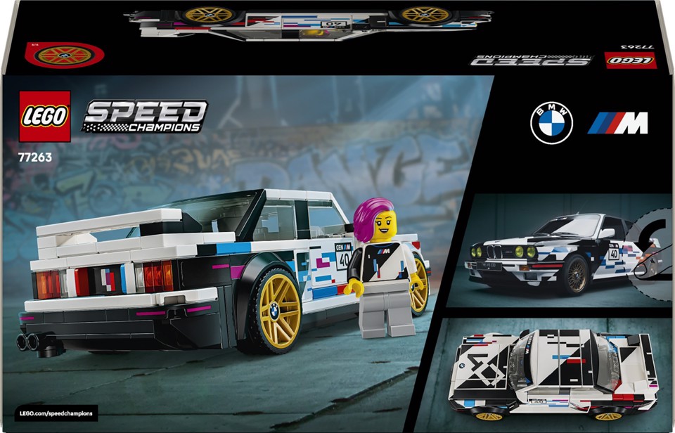 LEGO Speed Champions 77263 BMW M3 (E30), Macchina Giocattolo con Minifigure da Collezione, Regalo per Bambini e Fan da 9 Anni