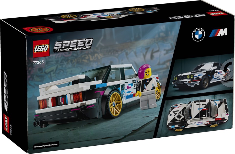 LEGO Speed Champions 77263 BMW M3 (E30), Macchina Giocattolo con Minifigure da Collezione, Regalo per Bambini e Fan da 9 Anni