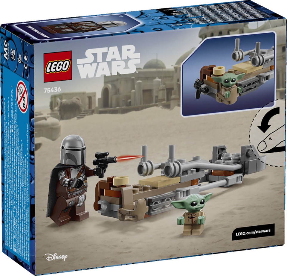 LEGO Star Wars 75436 Speeder Bike del Mandaloriano e di Grogu