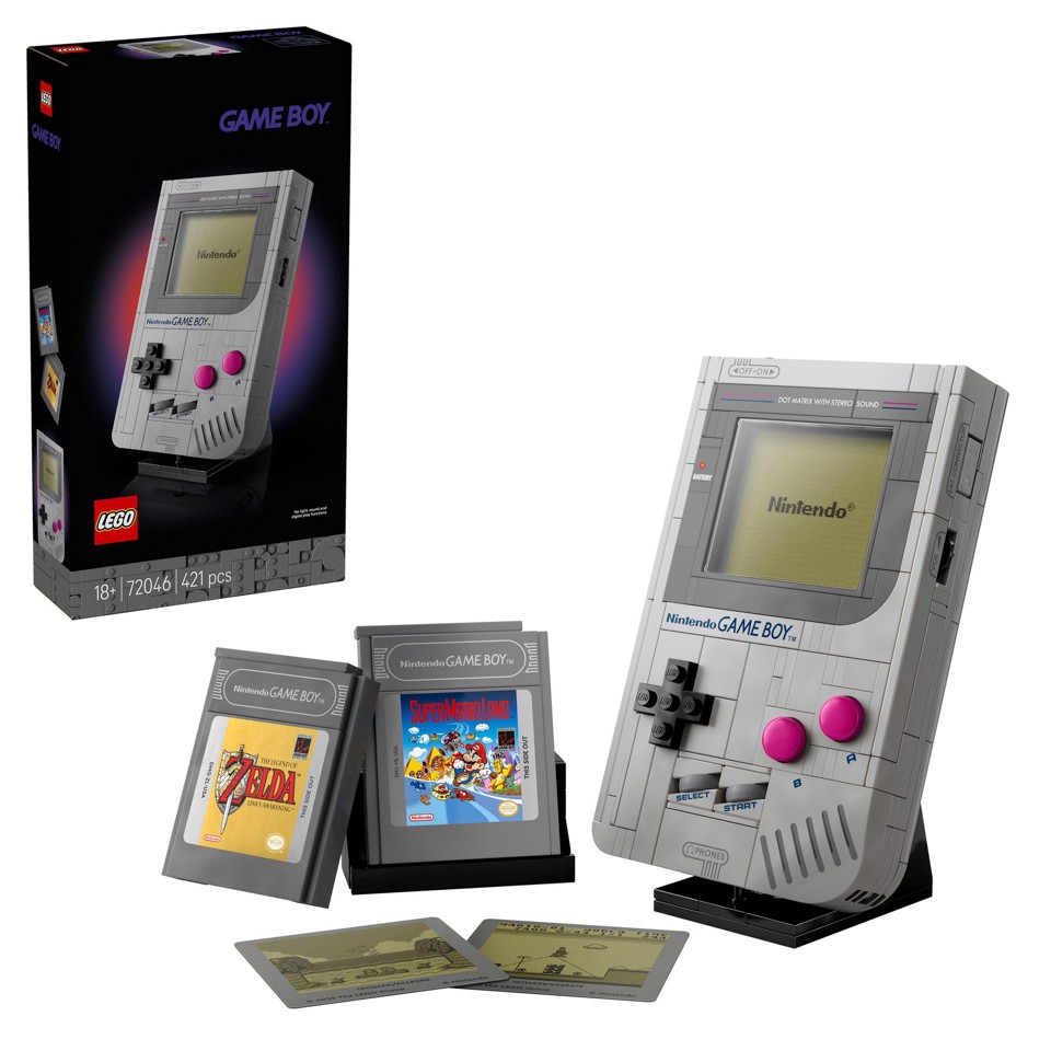 LEGO Super Mario 72046 Game Boy, Kit di Modellismo per Adulti Nintendo con 2 Cartucce e Stand, Regalo per Fan dei Videogiochi