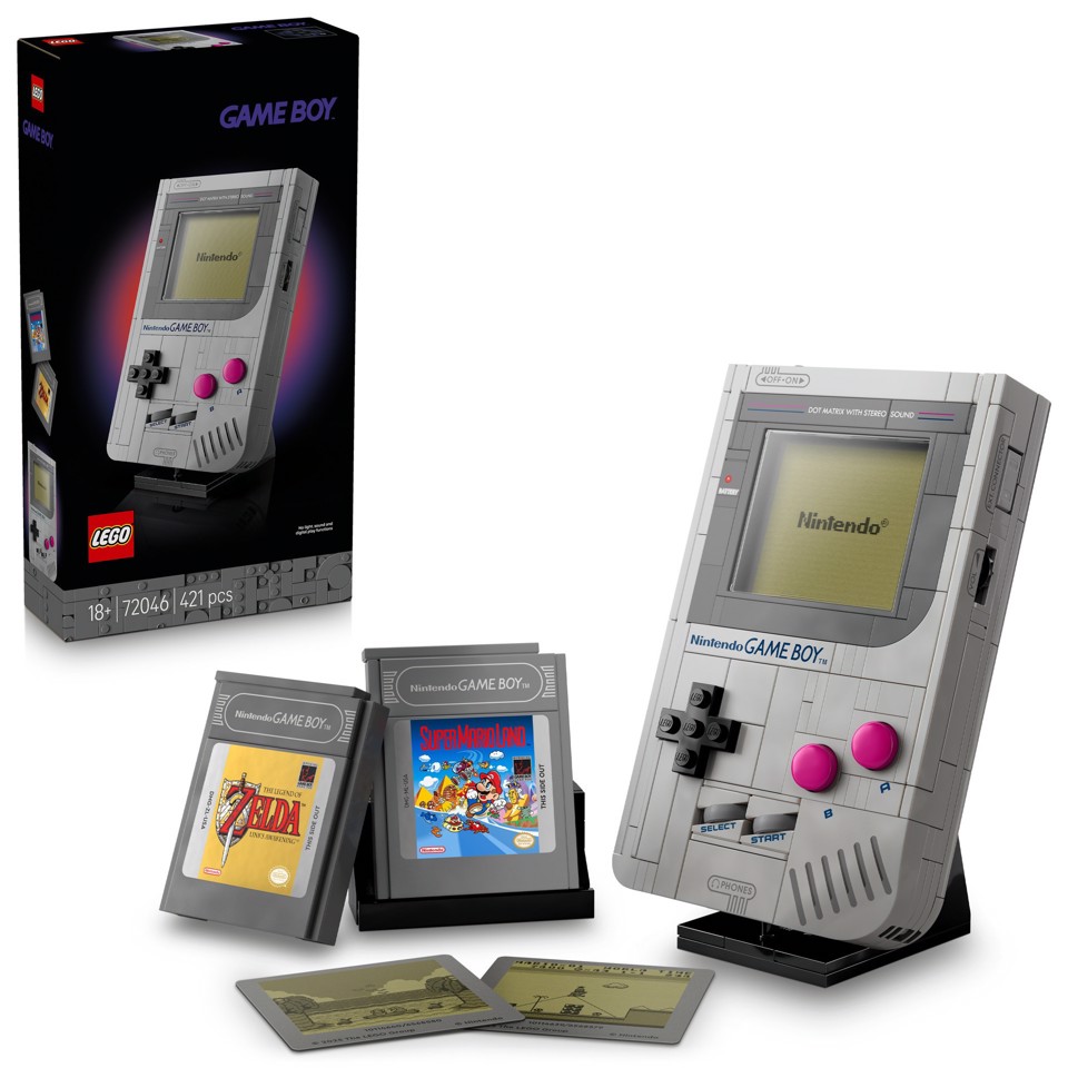 LEGO Super Mario 72046 Game Boy, Kit di Modellismo per Adulti Nintendo con 2 Cartucce e Stand, Regalo per Fan dei Videogiochi
