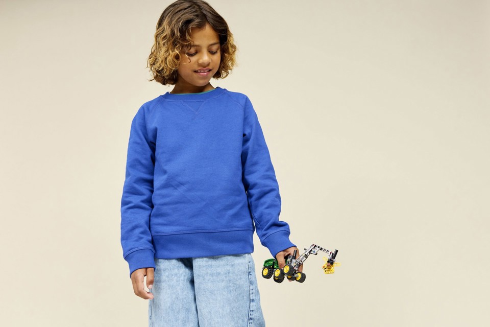 LEGO Technic 42218 Mietitrebbia Gommato John Deere 1470H, Veicolo Giocattolo da Cantiere, Braccio Rotante e Pinza, Regalo 7+