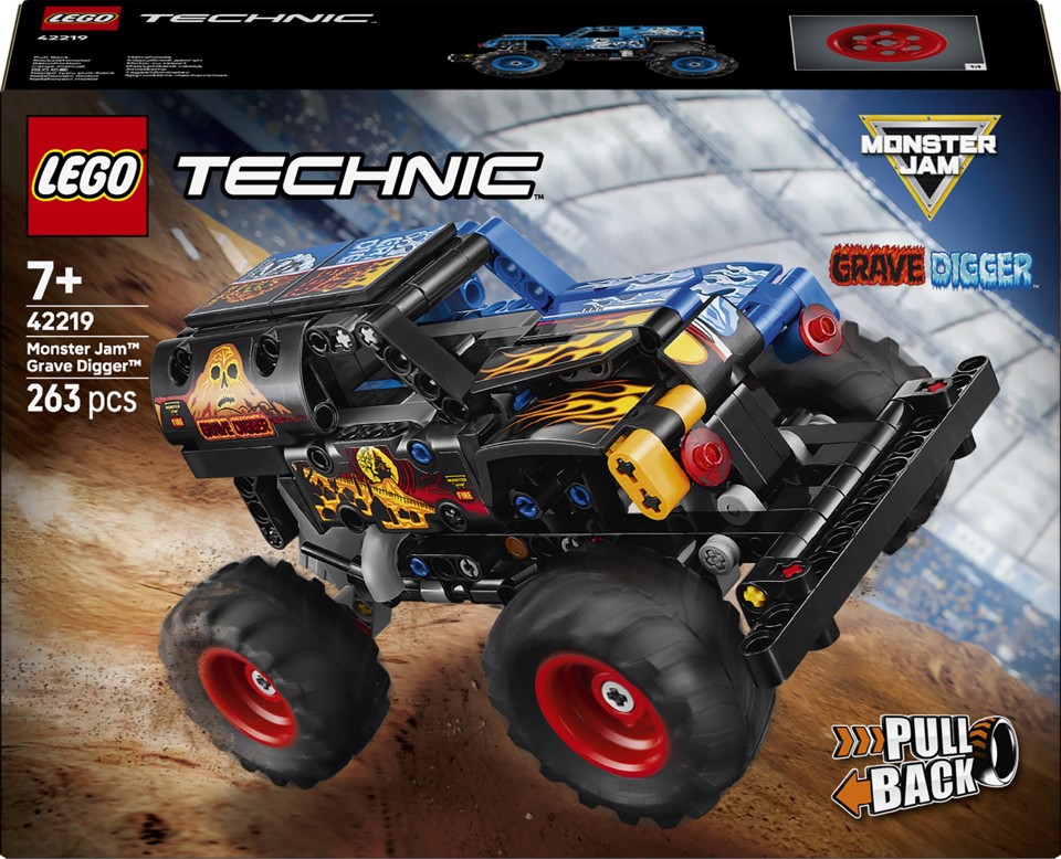 LEGO Technic 42219 Monster Jam Grave Digger Fuoco e Ghiaccio