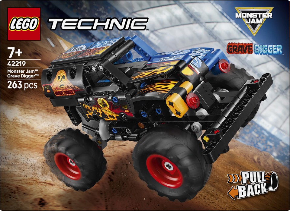 LEGO Technic 42219 Monster Jam Grave Digger Fuoco e Ghiaccio