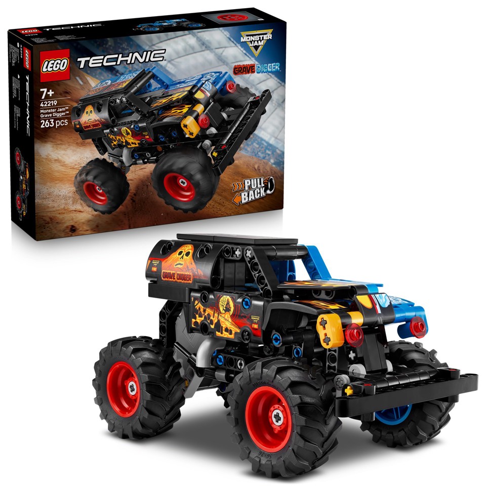 LEGO Technic 42219 Monster Jam Grave Digger Fuoco e Ghiaccio