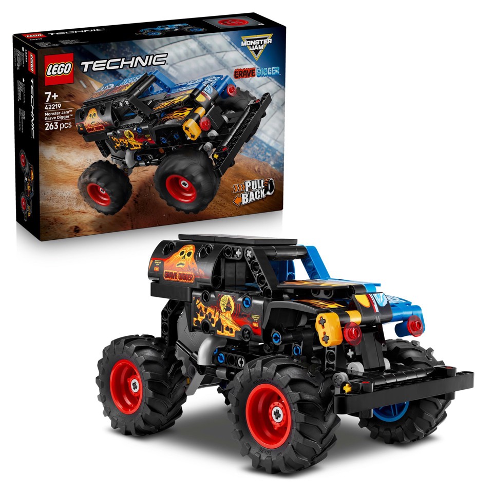LEGO Technic 42219 Monster Jam Grave Digger Fuoco e Ghiaccio