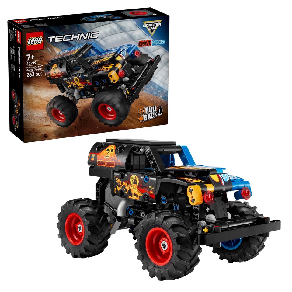 LEGO Technic 42219 Monster Jam Grave Digger Fuoco e Ghiaccio