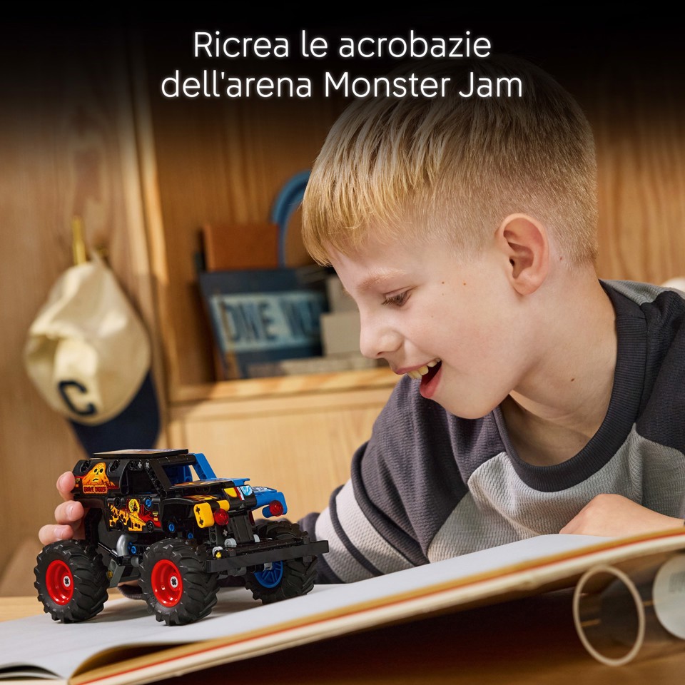 LEGO Technic 42219 Monster Jam Grave Digger Fuoco e Ghiaccio