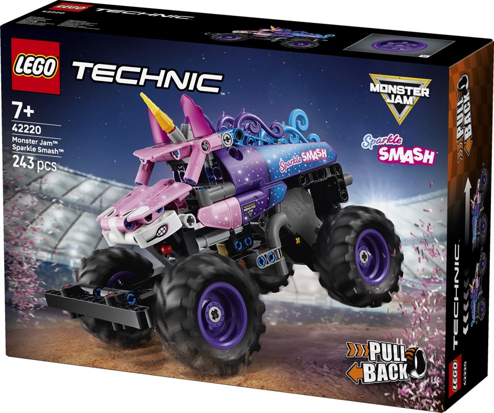 LEGO Technic 42220 Monster Jam Sparkle Smash a Retrocarica