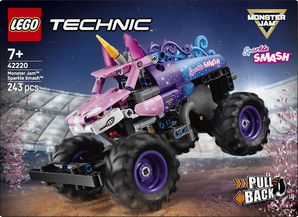 LEGO Technic 42220 Monster Jam Sparkle Smash a Retrocarica