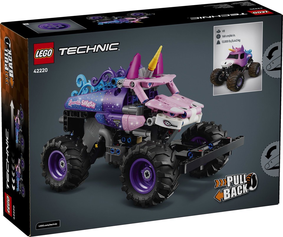 LEGO Technic 42220 Monster Jam Sparkle Smash a Retrocarica
