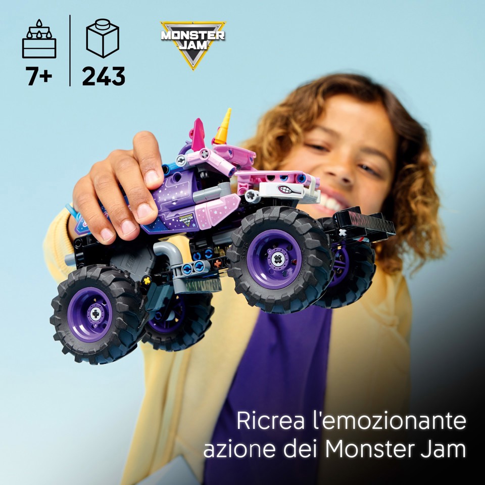 LEGO Technic 42220 Monster Jam Sparkle Smash a Retrocarica