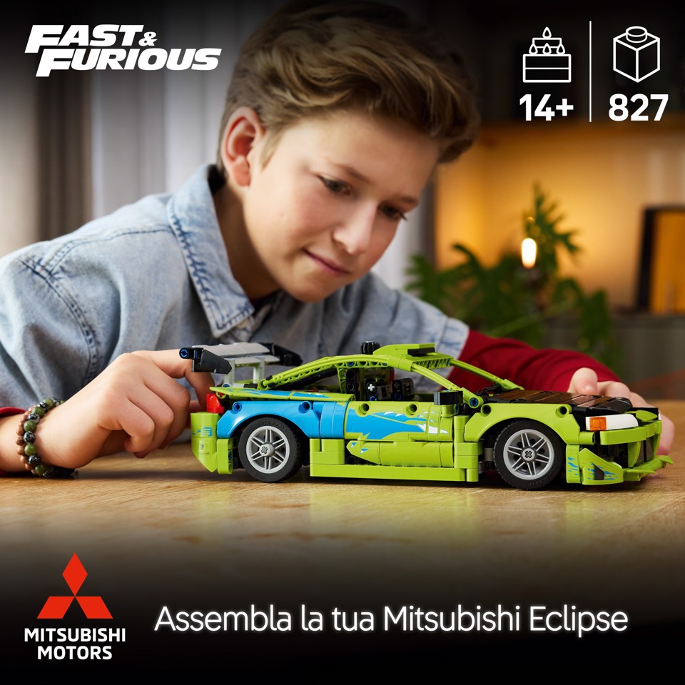 LEGO Technic 42229 Auto Mitsubishi Eclipse Fast and Furious, Kit Modellismo STEM da Collezione, Regalo per Ragazzi da 14+
