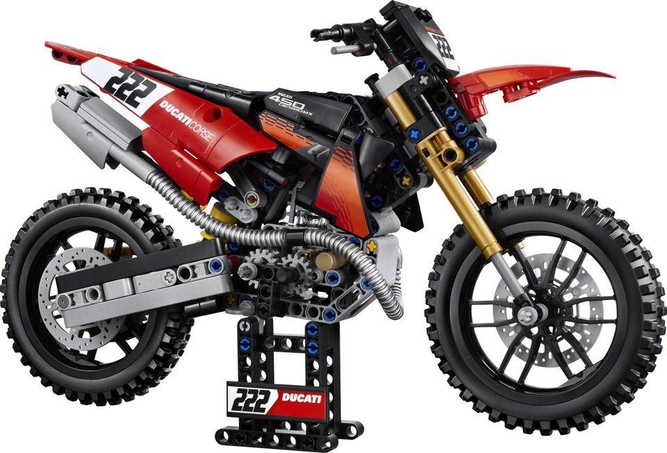 LEGO Technic 42238 Moto Ducati Desmo450 MX Factory, Kit di Modellismo con Moto Giocattolo da Collezione, Regalo Bambini 10+
