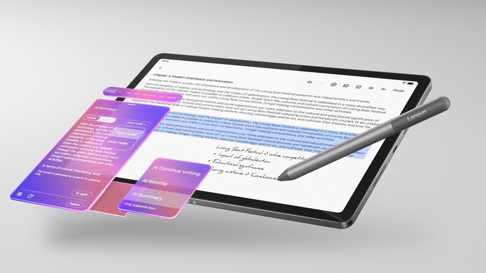 Lenovo Idea Tab - Display 11" 2.5K (2560x1600) IPS 500nits 90Hz - CPU MediaTek Dimensity 6300 - RAM 8GB - Memoria 128GB UFS - Grafica ARM Mali G57 MC2 - Connettività WiFi Slot MicroSD - Android 15 - Tab Pen Inclusi