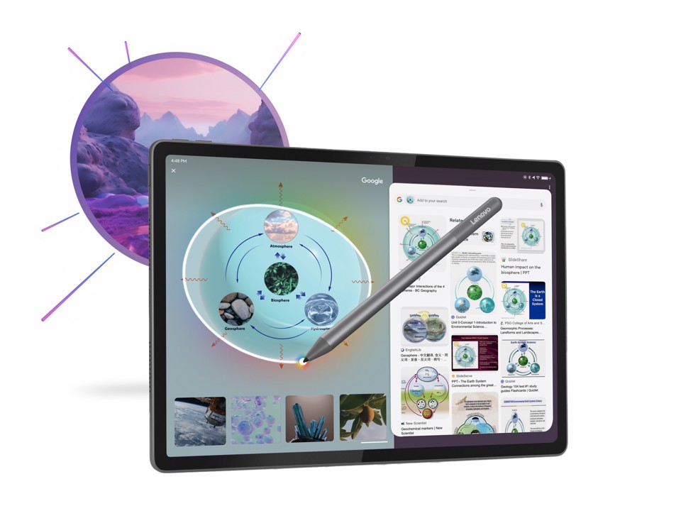 Lenovo Idea Tab Plus - Display 12.1" 2.5K (2560x1600) IPS 800nits 90Hz - CPU MediaTek Dimensity 6400 - RAM 8GB - Memoria 256GB UFS - Grafica ARM Mali G57 MC2 - Connettività WiFi Slot MicroSD - 0 - 0 Inclusi