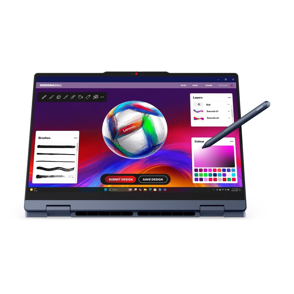 Lenovo IdeaPad | Notebook 5 2-in-1 | Display 14.0'' WUXGA (1920x1200) Touch | Processore INTEL CORE U5 322 | Memoria RAM 16GB | Memoria SSD 512GB | Scheda grafica Integrata | Sistema Operativo WINDOWS 11 HOME | COSMIC BLUE | Caricatore NON incluso