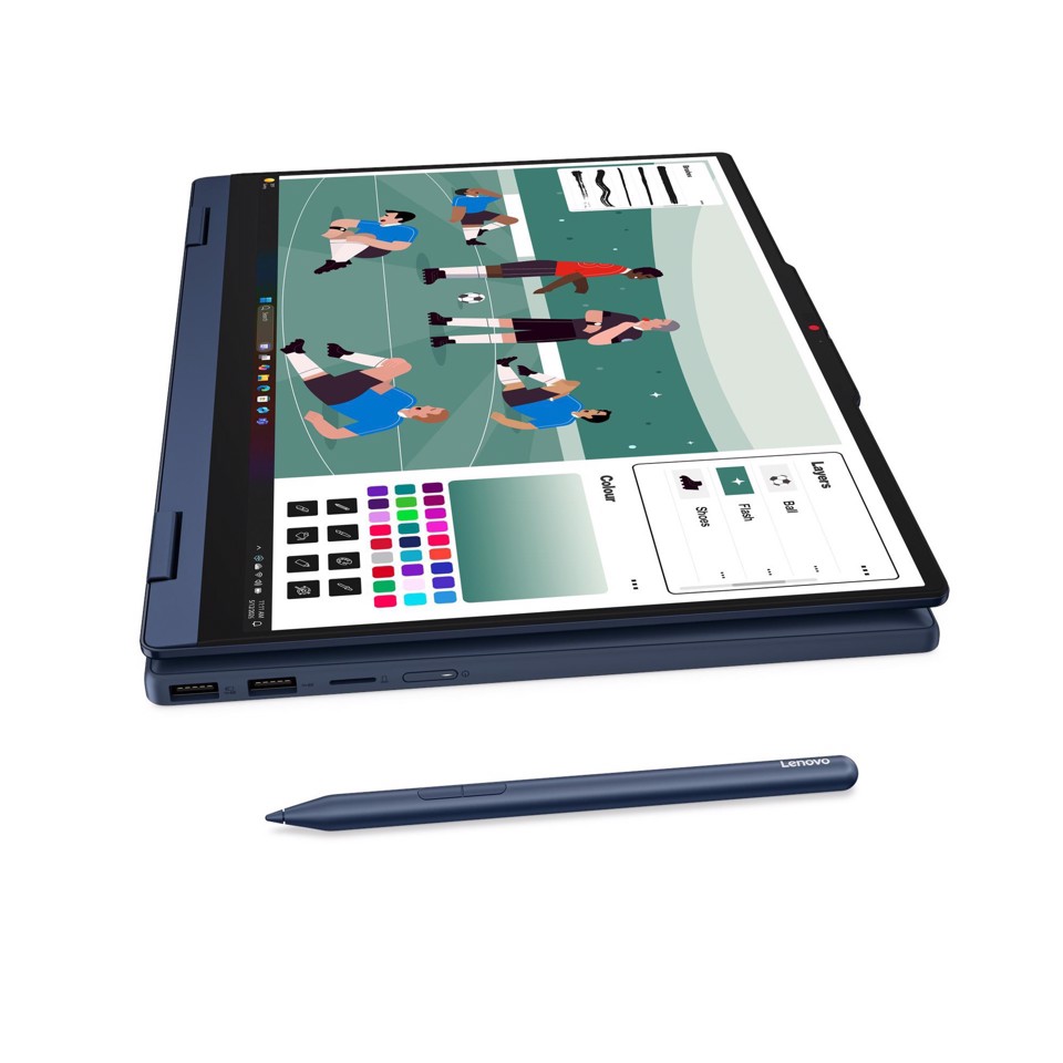 Lenovo IdeaPad | Notebook 5 2-in-1 | Display 14.0'' WUXGA (1920x1200) Touch | Processore INTEL CORE U5 322 | Memoria RAM 16GB | Memoria SSD 512GB | Scheda grafica Integrata | Sistema Operativo WINDOWS 11 HOME | COSMIC BLUE | Caricatore NON incluso