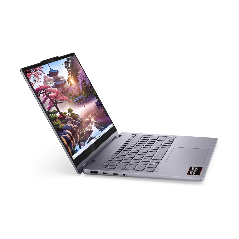 Lenovo IdeaPad | Notebook 5 2-in-1 | Display 14.0'' WUXGA (1920x1200) Touch | Processore AMD RYZEN AI 5 330 | Memoria RAM 8GB | Memoria SSD 512GB | Scheda grafica Integrata | Sistema Operativo WINDOWS 11 HOME | LUNA GREY | Caricatore NON incluso