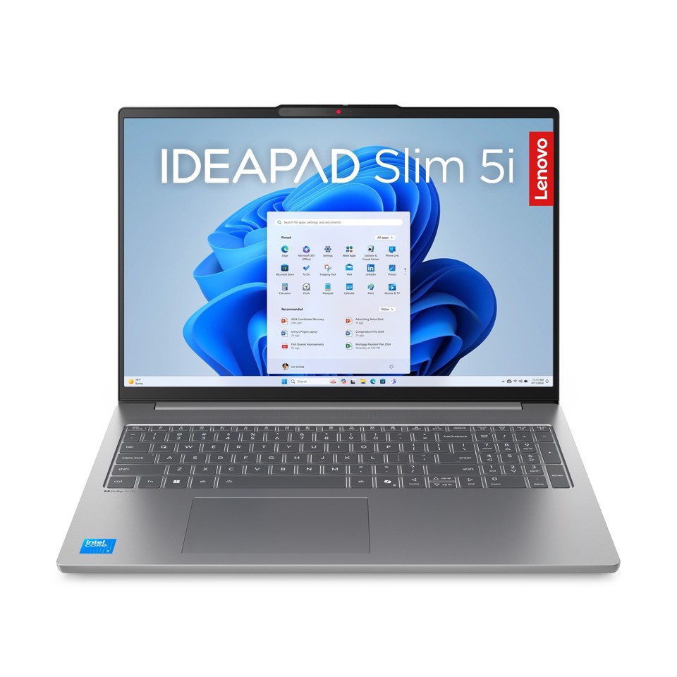 Lenovo IdeaPad | Notebook Slim 5 | Display 16.0'' WUXGA (1920x1200) | Processore INTEL CORE U5 135H | Memoria RAM 16GB | Memoria SSD 512GB | Scheda grafica Integrata | Sistema Operativo Windows 11 Home | LUNA_GREY | Caricatore NON incluso
