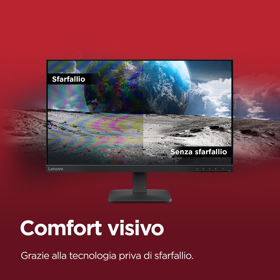 Lenovo L24-4e - Monitor 23.8" IPS Flat FHD 1920x1080 0 100Hz 4ms - 1xHDMI 1.4 + 1xVGA - Stand Tilt Cavo HDMI incluso