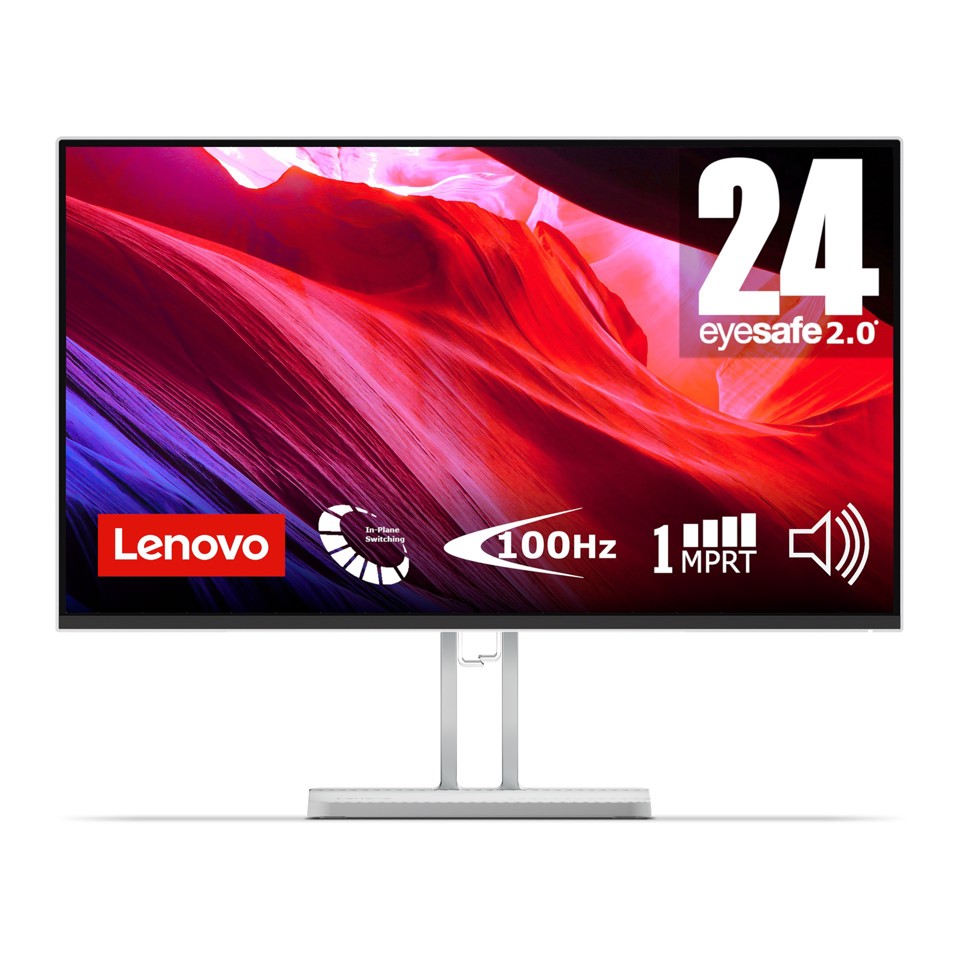 Lenovo L24i-4A - Monitor 23.8" IPS Flat FHD 1920x1080 0 100Hz 1ms - Speakers 1xHDMI 1.4 + 1xVGA - Stand Tilt Cavo HDMI incluso