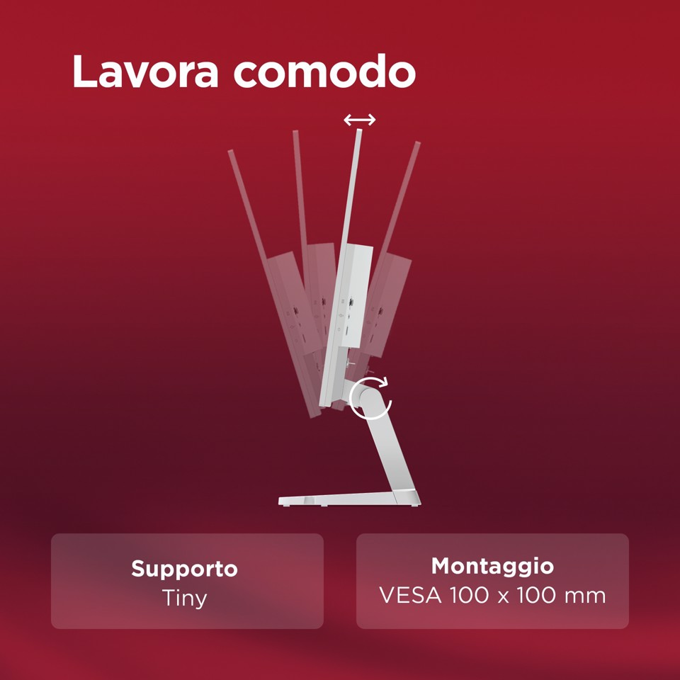 Lenovo L27-4C - Monitor 27" IPS Flat FHD 1920x1080 0 144Hz 1ms - Speakers AMD FreeSync 2xHDMI 1.4 + 1xVGA - Stand Tilt Cavo HDMI incluso