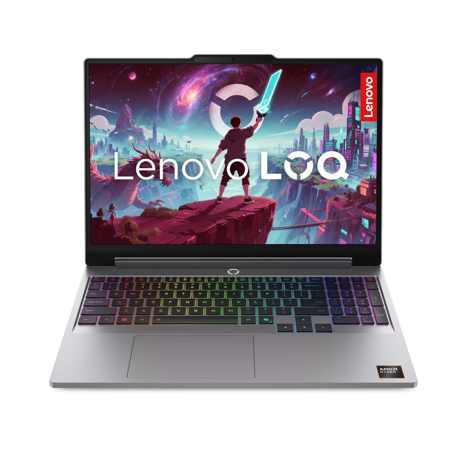 Lenovo LOQ | Notebook Gaming | Display 15.3'' WUXGA (1920x1200) | Processore AMD Ryzen 7 250 | Memoria RAM 16GB | Memoria SSD 512GB | Scheda Grafica NVIDIA RTX 5050 8GB | Sistema Operativo WINDOWS 11 HOME | LUNA GREY | Caricatore incluso