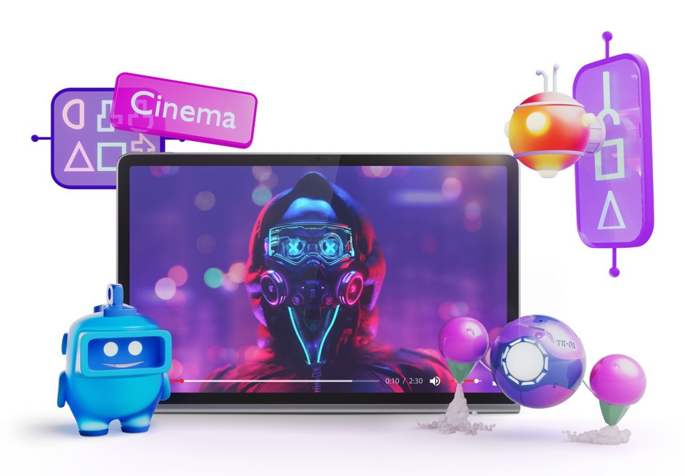 Lenovo Tab Plus - Display 11.5" 2K (2000x1200) IPS 400nits 90Hz - CPU MediaTek Helio G99 - RAM 8GB - Memoria 128GB UFS - Grafica ARM Mali G57 MC2 - Connettività WiFi Slot MicroSD - Android 14 - Inclusi