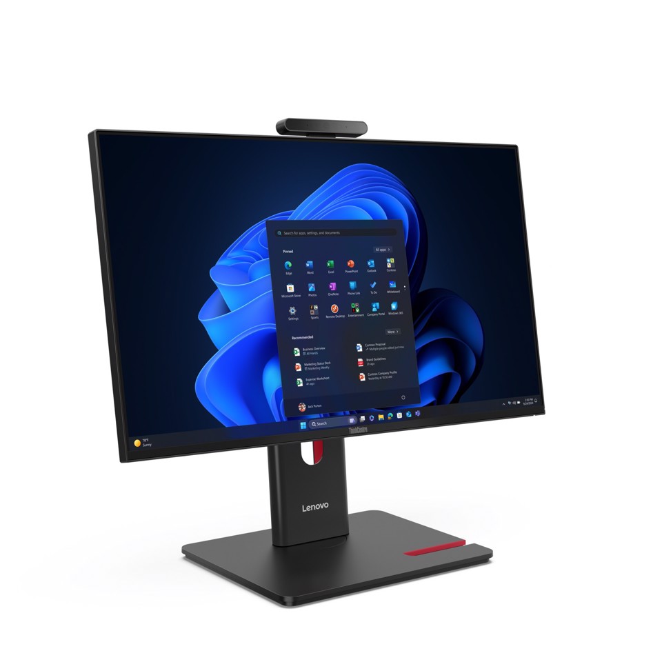 Lenovo ThinkCentre M70a Gen 6 Intel Core Ultra 5 225T 60,5 cm (23.8") 1920 x 1080 Pixel PC All-in-one 16 GB DDR5-SDRAM 512 GB SSD Windows 11 Pro Wi-Fi 6E (802.11ax) Nero