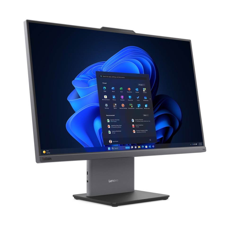 Lenovo ThinkCentre neo 50a 24 Gen 6 LNL Intel Core Ultra 5 226V 60,5 cm (23.8") 1920 x 1080 Pixel Touch screen PC All-in-one 16 GB LPDDR5x-SDRAM 512 GB SSD Windows 11 Pro Wi-Fi 6 (802.11ax) Grigio